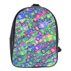 Sktechy Style Guitar Drawing Motif Colorful Random Pattern Wb School Bag (xl) by dflcprintsclothing