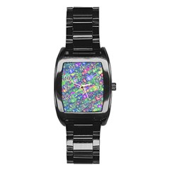 Sktechy Style Guitar Drawing Motif Colorful Random Pattern Wb Stainless Steel Barrel Watch by dflcprintsclothing