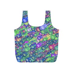 Sktechy Style Guitar Drawing Motif Colorful Random Pattern Wb Full Print Recycle Bag (s)