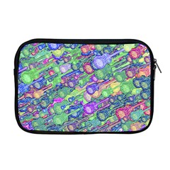 Sktechy Style Guitar Drawing Motif Colorful Random Pattern Wb Apple Macbook Pro 17  Zipper Case