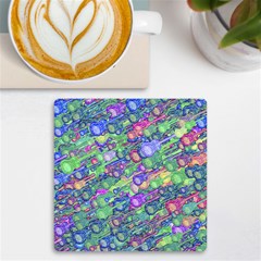 Sktechy Style Guitar Drawing Motif Colorful Random Pattern Wb Uv Print Square Tile Coaster  by dflcprintsclothing