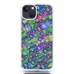 Sktechy Style Guitar Drawing Motif Colorful Random Pattern Wb Iphone 13 Tpu Uv Print Case by dflcprintsclothing