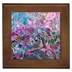 Pink Swirls Blend  Framed Tile