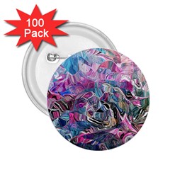 Pink Swirls Blend  2 25  Buttons (100 Pack)  by kaleidomarblingart