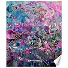 Pink Swirls Blend  Canvas 8  X 10  by kaleidomarblingart