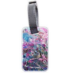 Pink Swirls Blend  Luggage Tag (two Sides) by kaleidomarblingart