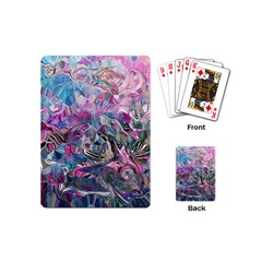 Pink Swirls Blend  Playing Cards Single Design (mini) by kaleidomarblingart