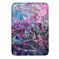 Pink Swirls Blend  Rectangular Glass Fridge Magnet (4 Pack) by kaleidomarblingart