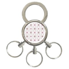 Pattern Texture Design Decorative 3-Ring Key Chain