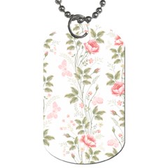 Flowers Roses Pattern Nature Bloom Dog Tag (one Side) by Grandong