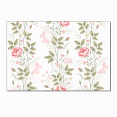 Flowers Roses Pattern Nature Bloom Postcards 5  X 7  (pkg Of 10) by Grandong