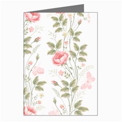 Flowers Roses Pattern Nature Bloom Greeting Cards (pkg Of 8) by Grandong