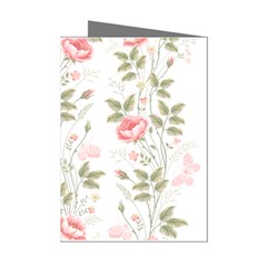 Flowers Roses Pattern Nature Bloom Mini Greeting Cards (pkg Of 8) by Grandong