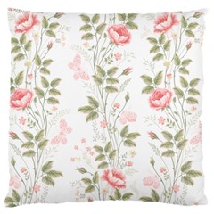 Flowers Roses Pattern Nature Bloom Large Cushion Case (one Side) by Grandong