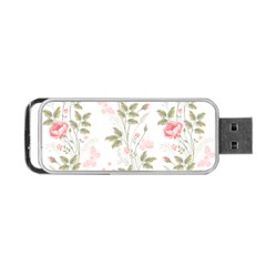 Flowers Roses Pattern Nature Bloom Portable Usb Flash (one Side) by Grandong