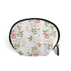 Flowers Roses Pattern Nature Bloom Accessory Pouch (small) by Grandong