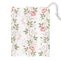 Flowers Roses Pattern Nature Bloom Drawstring Pouch (5xl) by Grandong