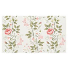 Flowers Roses Pattern Nature Bloom Banner And Sign 7  X 4  by Grandong