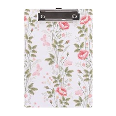 Flowers Roses Pattern Nature Bloom A5 Acrylic Clipboard by Grandong