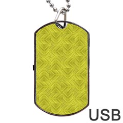 Stylized Botanic Print Dog Tag Usb Flash (one Side) by dflcprintsclothing