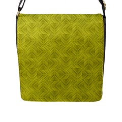 Stylized Botanic Print Flap Closure Messenger Bag (l) by dflcprintsclothing