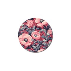 Vintage Floral Poppies Golf Ball Marker (4 Pack) by Grandong