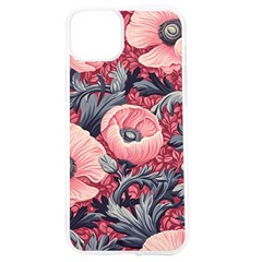 Vintage Floral Poppies Iphone 15 Tpu Uv Print Case