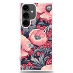 Vintage Floral Poppies Samsung Galaxy S24 Plus 6.7 Inch TPU UV Case Front