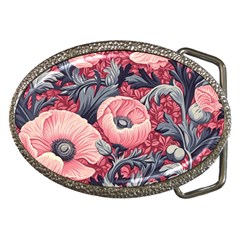 Vintage Floral Poppies Belt Buckles by Grandong