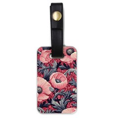 Vintage Floral Poppies Luggage Tag (one Side) by Grandong