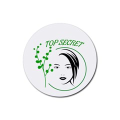 Top Secret  Rubber Coaster (round) by Raju