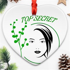 Top Secret  Heart Ornament (two Sides)