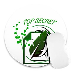 Top Secret Round Mousepad