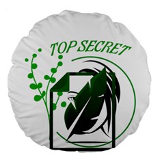 Top Secret Large 18  Premium Round Cushions by Raju