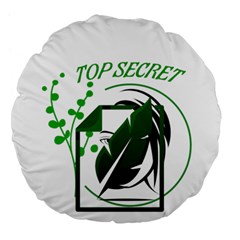 Top Secret Large 18  Premium Flano Round Cushions by Raju