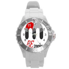 Be Strong  Round Plastic Sport Watch (l) by Raju