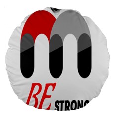 Be Strong  Large 18  Premium Round Cushions by Raju