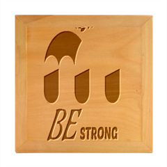 Be Strong Wood Photo Frame Cube