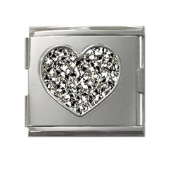 Barkfusion Camouflage Mega Link Heart Italian Charm (18mm)