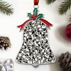 Barkfusion Camouflage Metal Holly Leaf Bell Ornament by dflcprintsclothing