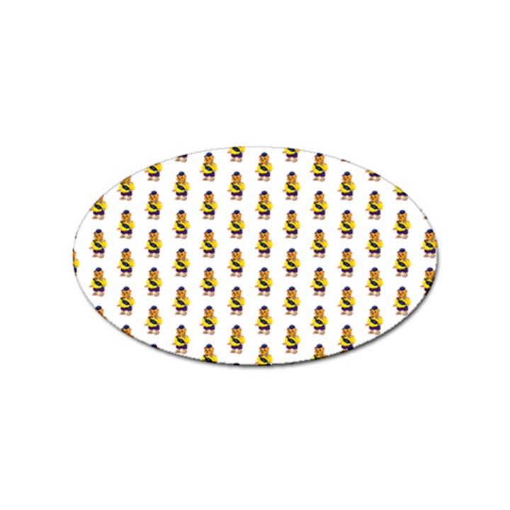 Teddy Pattern Sticker (Oval)