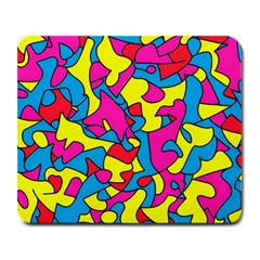 Colorful-graffiti-pattern-blue-background Large Mousepad by designsbymallika