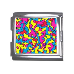 Colorful-graffiti-pattern-blue-background Mega Link Italian Charm (18mm)