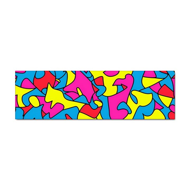 Colorful-graffiti-pattern-blue-background Sticker (Bumper)