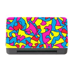 Colorful-graffiti-pattern-blue-background Memory Card Reader With Cf by designsbymallika