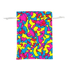 Colorful-graffiti-pattern-blue-background Lightweight Drawstring Pouch (s) by designsbymallika