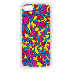 Colorful-graffiti-pattern-blue-background Iphone Se by designsbymallika