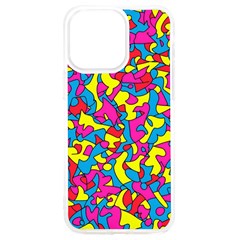 Colorful-graffiti-pattern-blue-background Iphone 15 Pro Max Tpu Uv Print Case