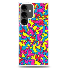 Colorful-graffiti-pattern-blue-background Samsung Galaxy S24 Plus 6 7 Inch Tpu Uv Case by designsbymallika