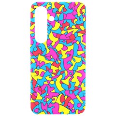 Colorful-graffiti-pattern-blue-background Samsung Galaxy S24 6 2 Inch Black Tpu Uv Case